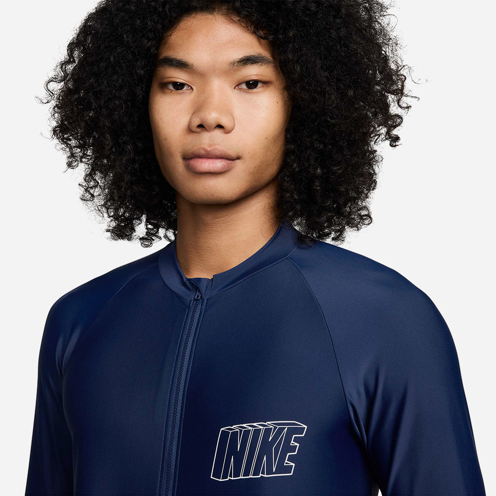 Áo Bơi Nam Nike Swim 3D Long Sleeve Zip Hydroguard - Xanh Navy - Supersports Vietnam