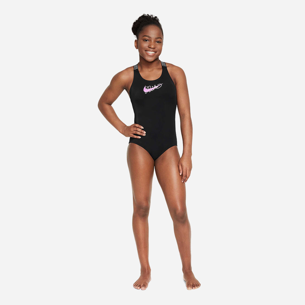 Đồ Bơi Một Mảnh Bé Gái Nike Swim Crossback - Đen - Supersports Vietnam