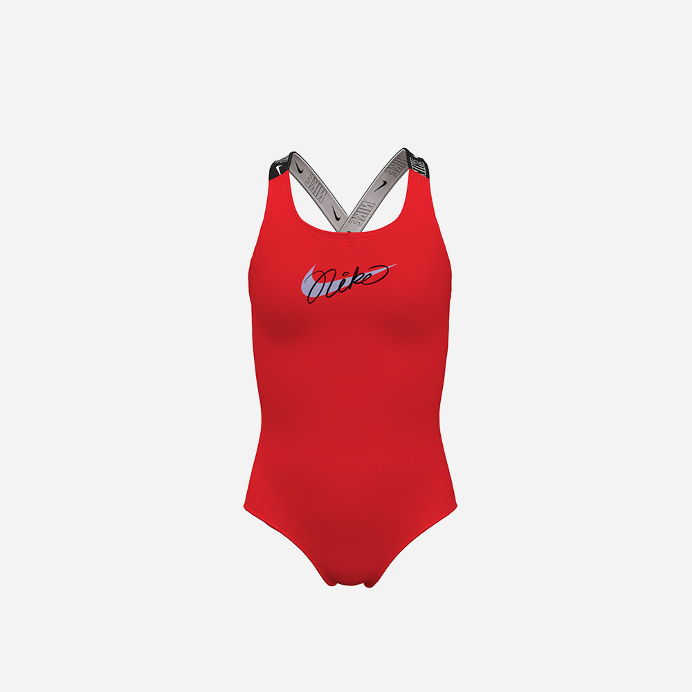 Đồ Bơi Một Mảnh Bé Gái Nike Swim Crossback - Đỏ - Supersports Vietnam