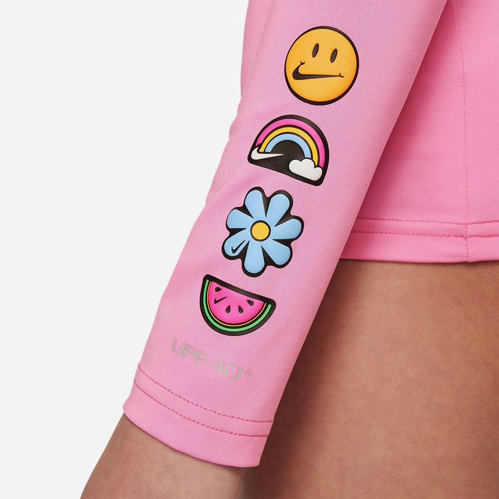 Áo Bơi Bé Gái Nike Swim Long Sleeve Hydroguard - Hồng - Supersports Vietnam