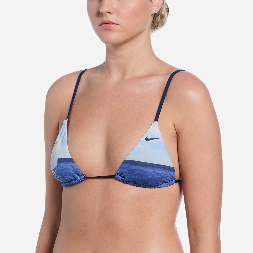 Áo Bơi Thể Thao Nữ Nike Swim Triangle - Xanh Dương - Supersports Vietnam