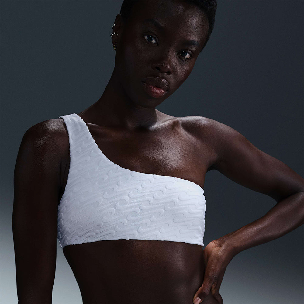 Áo Bơi Thể Thao Nữ Nike Swim Asymetrical - Trắng - Supersports Vietnam