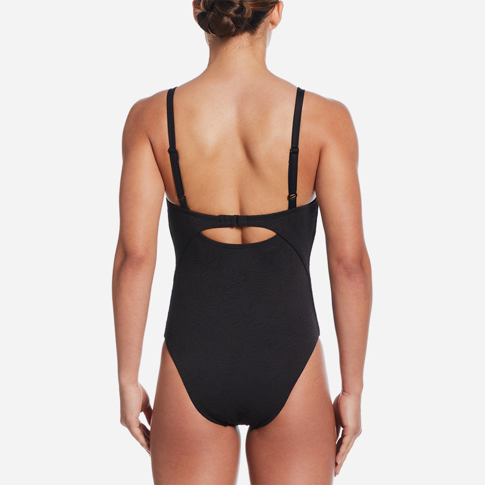 Đồ Bơi Thể Thao Một Mảnh Nữ Nike Swim V-Neck - Đen - Supersports Vietnam