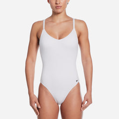 Đồ Bơi Thể Thao Một Mảnh Nữ Nike Swim V-Neck - Trắng - Supersports Vietnam