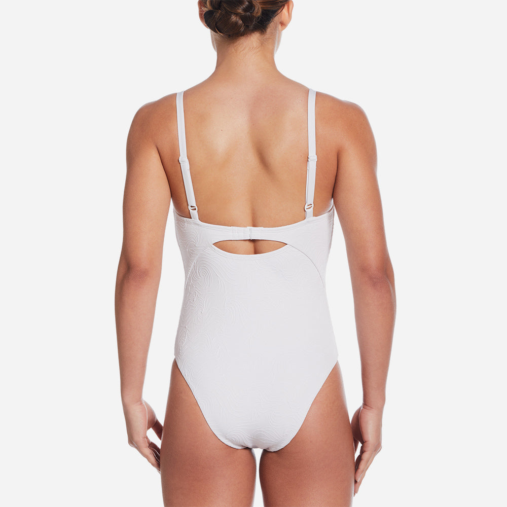 Đồ Bơi Thể Thao Một Mảnh Nữ Nike Swim V-Neck - Trắng - Supersports Vietnam