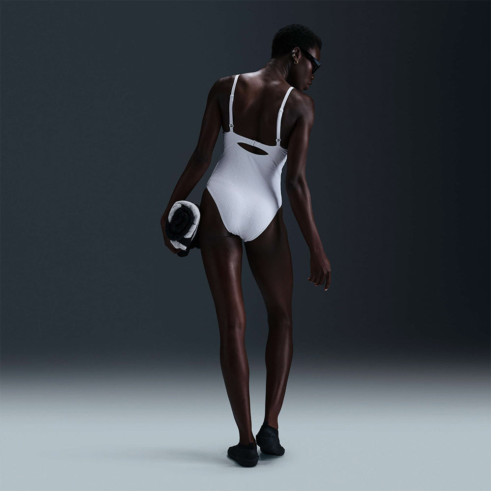 Đồ Bơi Thể Thao Một Mảnh Nữ Nike Swim V-Neck - Trắng - Supersports Vietnam