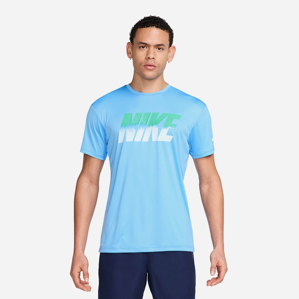 Áo Bơi Nam Nike Swim Short Sleeve Hydroguard - Xanh Dương - Supersports Vietnam