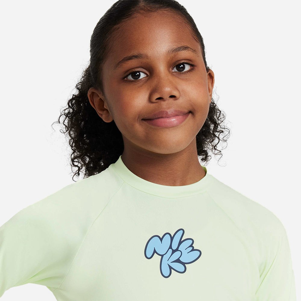 Áo Bơi Thể Thao Bé Gái Nike Swim Long Sleeve Hydroguard - Xanh Lá - Supersports Vietnam