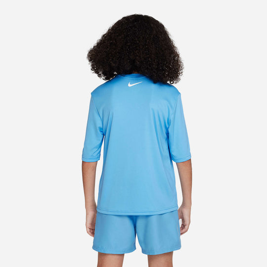 Áo Bơi Bé Trai Nike Swim Short Sleeve Hydroguard - Xanh Dương