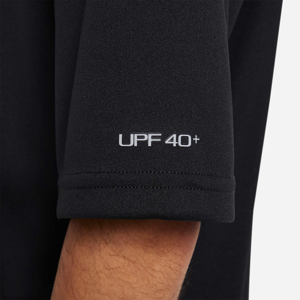 Áo Bơi Thể Thao Bé Trai Nike Swim Short Sleeve Hydroguard - Đen - Supersports Vietnam