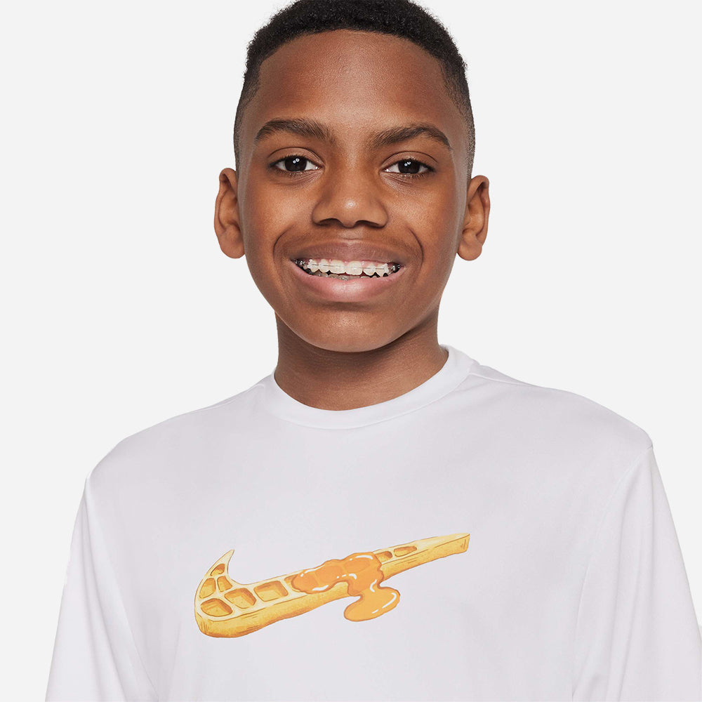 Áo Bơi Thể Thao Bé Trai Nike Swim Short Sleeve Hydroguard - Trắng - Supersports Vietnam