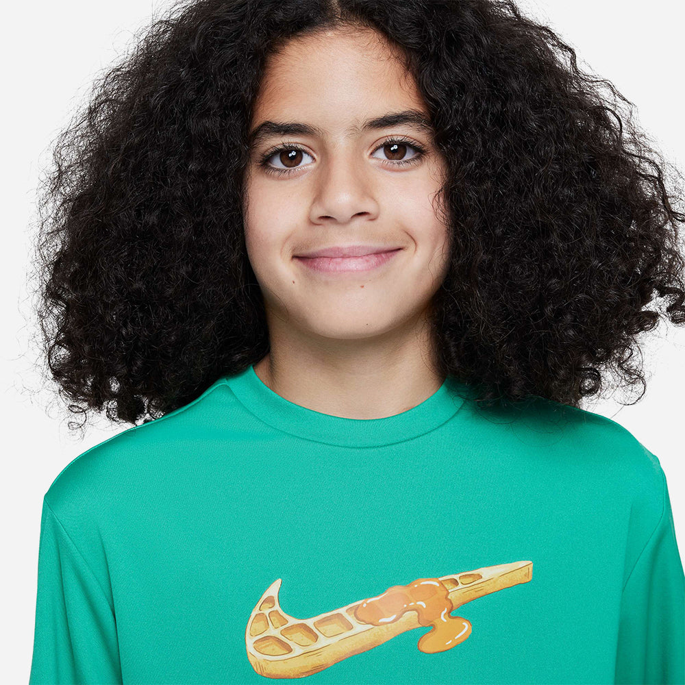 Áo Bơi Thể Thao Bé Trai Nike Swim Short Sleeve Hydroguard - Xanh Lá - Supersports Vietnam