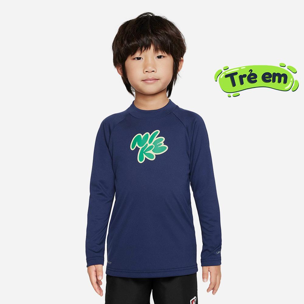 Áo Bơi Bé Trai Nike Swim Long Sleeve Hydroguard - Xanh Navy - Supersports Vietnam