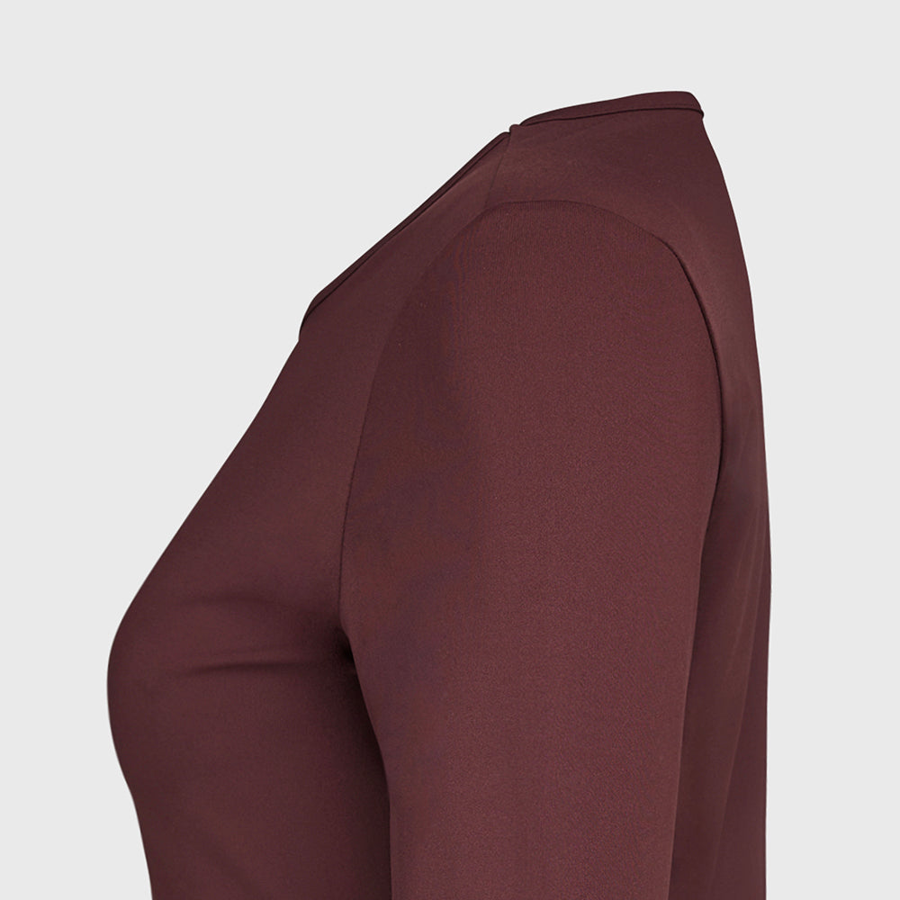 Áo Tay Dài Nữ Prospecs Semi-Crop Round - Đỏ - Supersports Vietnam