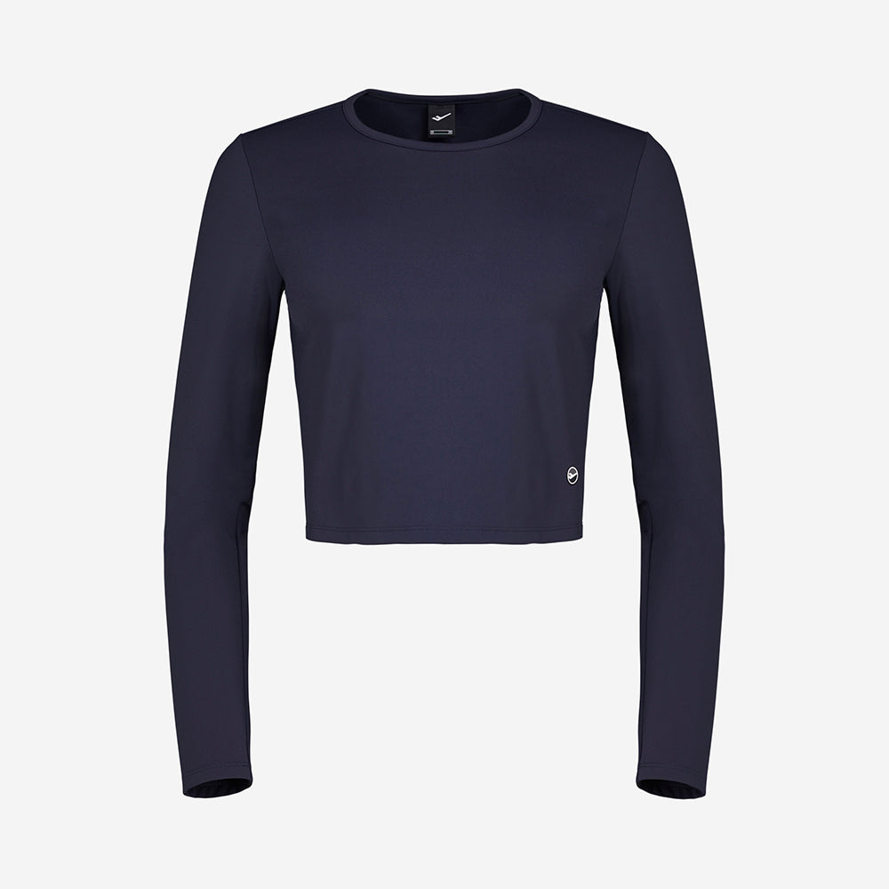 Áo Tay Dài Nữ Prospecs Semi-Crop Round - Xanh Navy - Supersports Vietnam