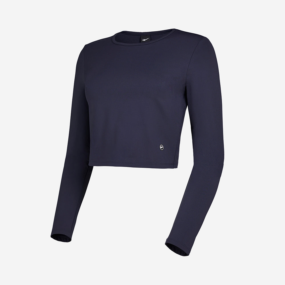 Áo Tay Dài Nữ Prospecs Semi-Crop Round - Xanh Navy - Supersports Vietnam