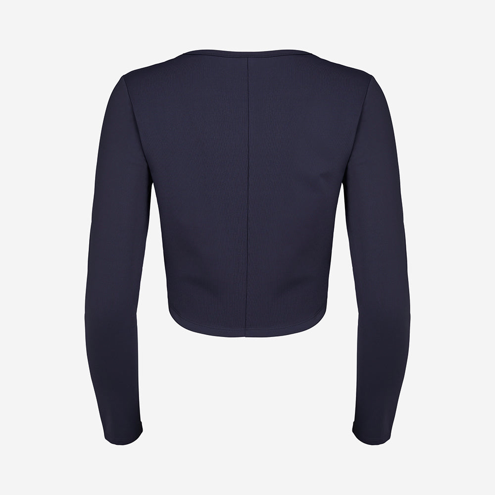 Áo Tay Dài Nữ Prospecs Semi-Crop Round - Xanh Navy - Supersports Vietnam