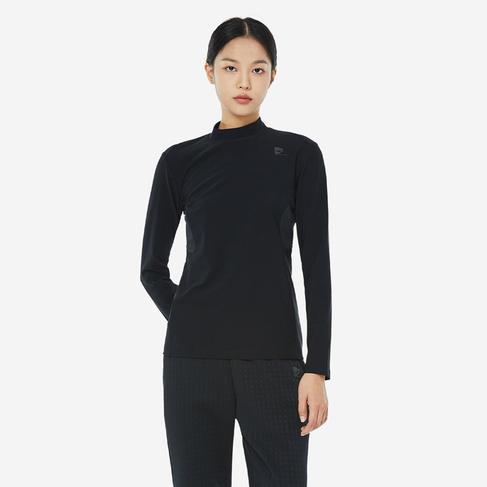 Áo Tay Dài Nữ Prospecs Semi High Neck Round - Đen - Supersports Vietnam