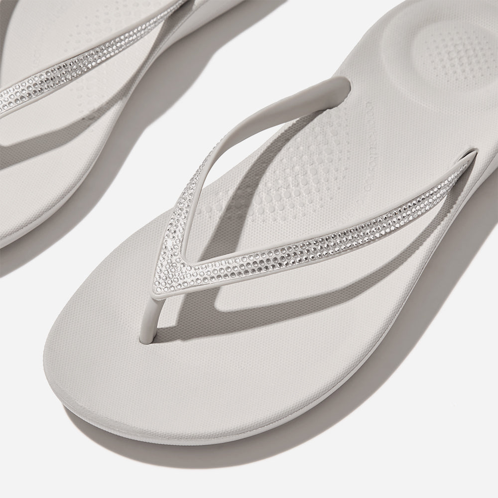 Dép Xỏ Ngón Nữ Fitflop Iqushion Sparkle - Xám - Supersports Vietnam
