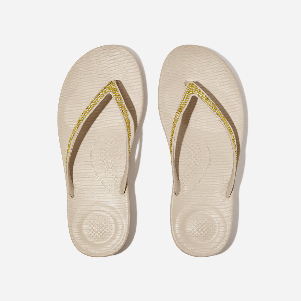 Dép Xỏ Ngón Nữ Fitflop Iqushion Sparkle - Be - Supersports Vietnam