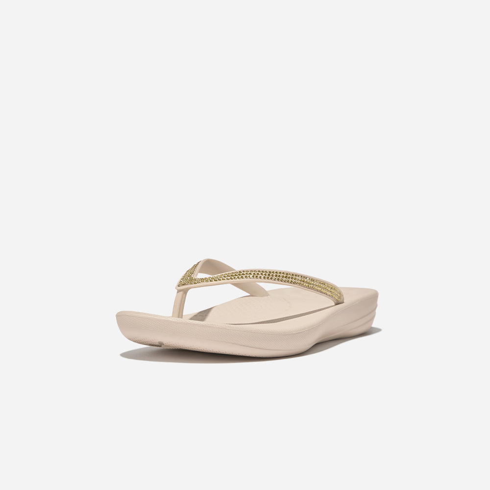 Dép Xỏ Ngón Nữ Fitflop Iqushion Sparkle - Be - Supersports Vietnam