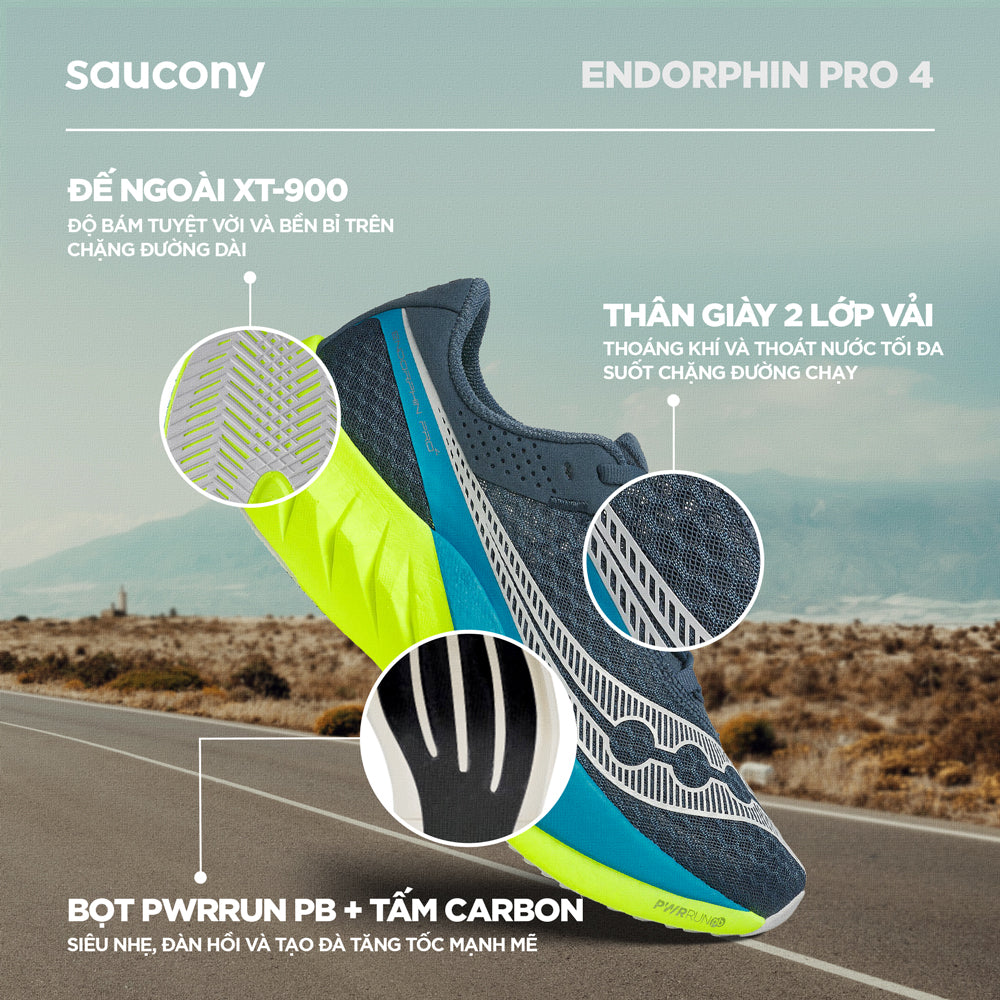 Giày Chạy Bộ Nữ Saucony Endorphin Pro 4 - Xanh Dương - Supersports Vietnam