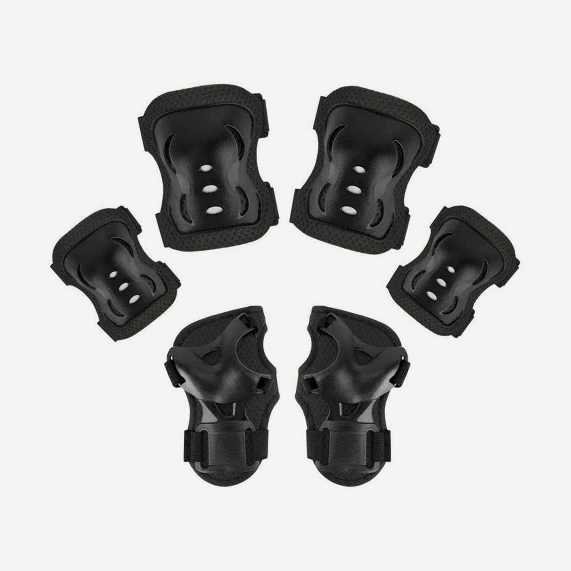 Bộ Miếng Đệm Bảo Vệ Spartan Knee & Elbow Pads And Wrist Protective Set Black Xs - Đen - Supersports Vietnam