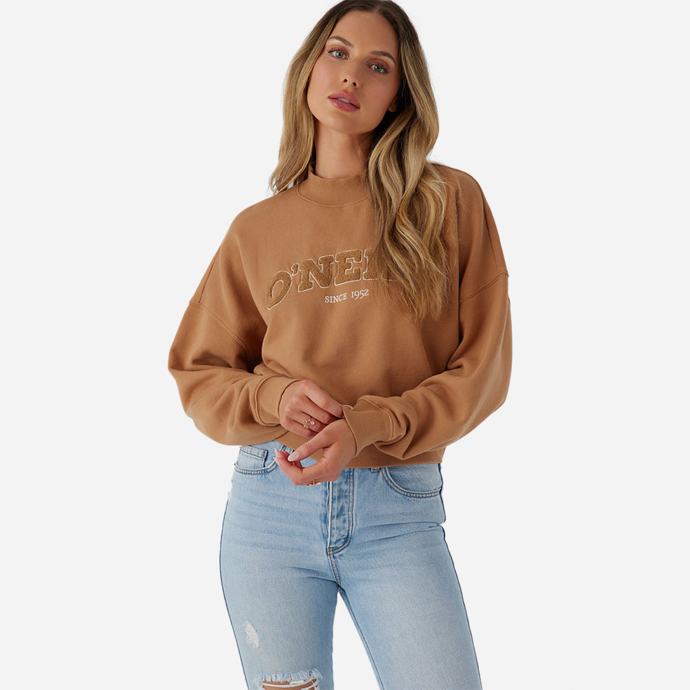 Áo Hoodie Nữ O'Neill Moment Crop - Nâu - Supersports Vietnam