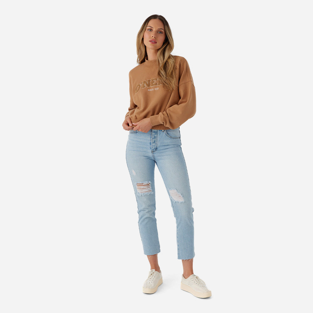Áo Hoodie Nữ O'Neill Moment Crop - Nâu - Supersports Vietnam