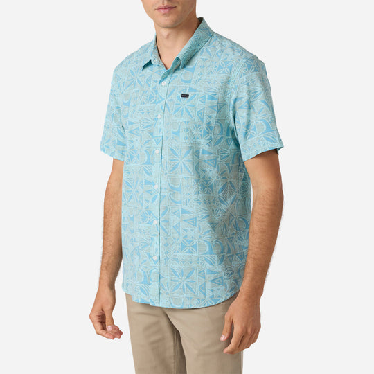 Áo Sơ Mi Tay Ngắn Nam O'Neill Trvlr Upf Traverse Slub Short-Sleeve - Xanh Dương