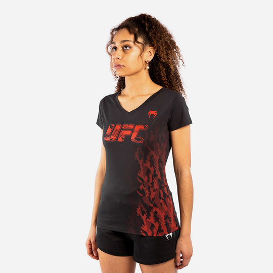 Áo Thun Thể Thao Nữ Venum Official Ufc Fight Week - Đen