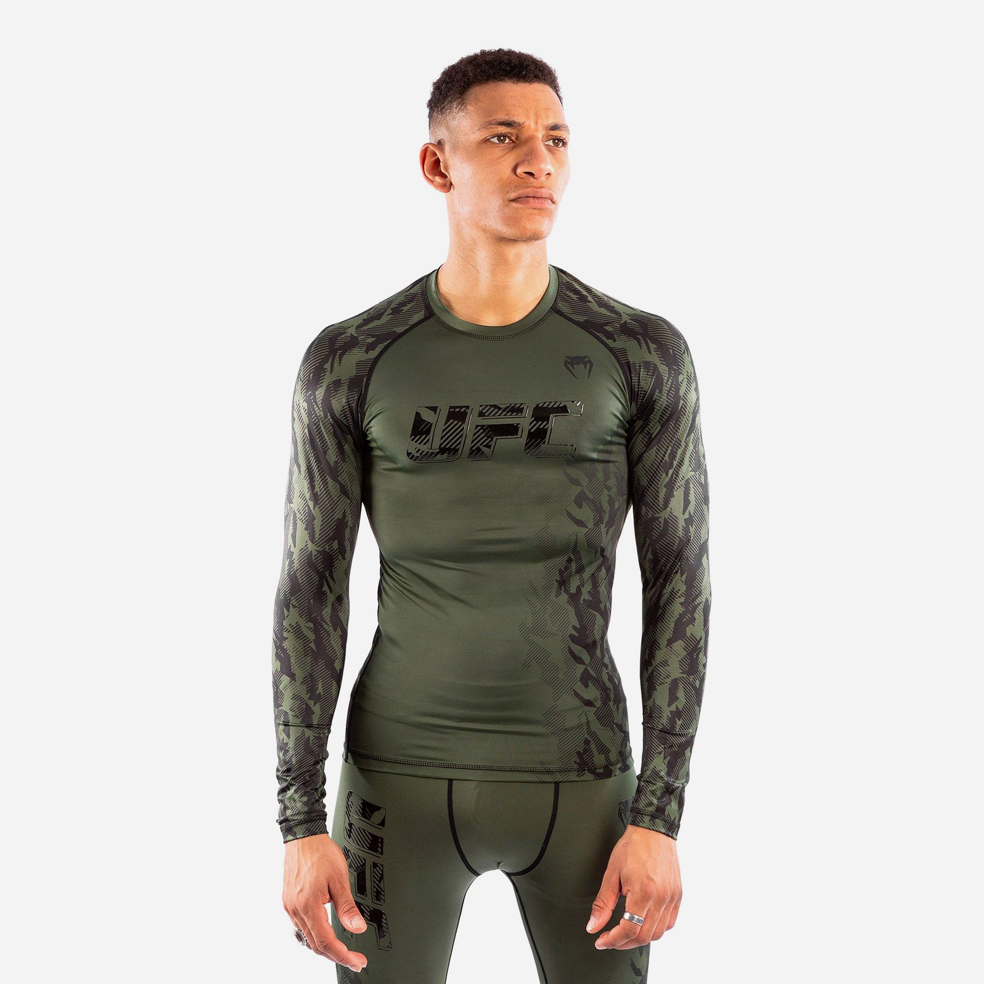 Áo Tay Dài Ôm Thể Thao Nam Venum Official Ufc Fight Week - Xanh Quân Đội - Supersports Vietnam