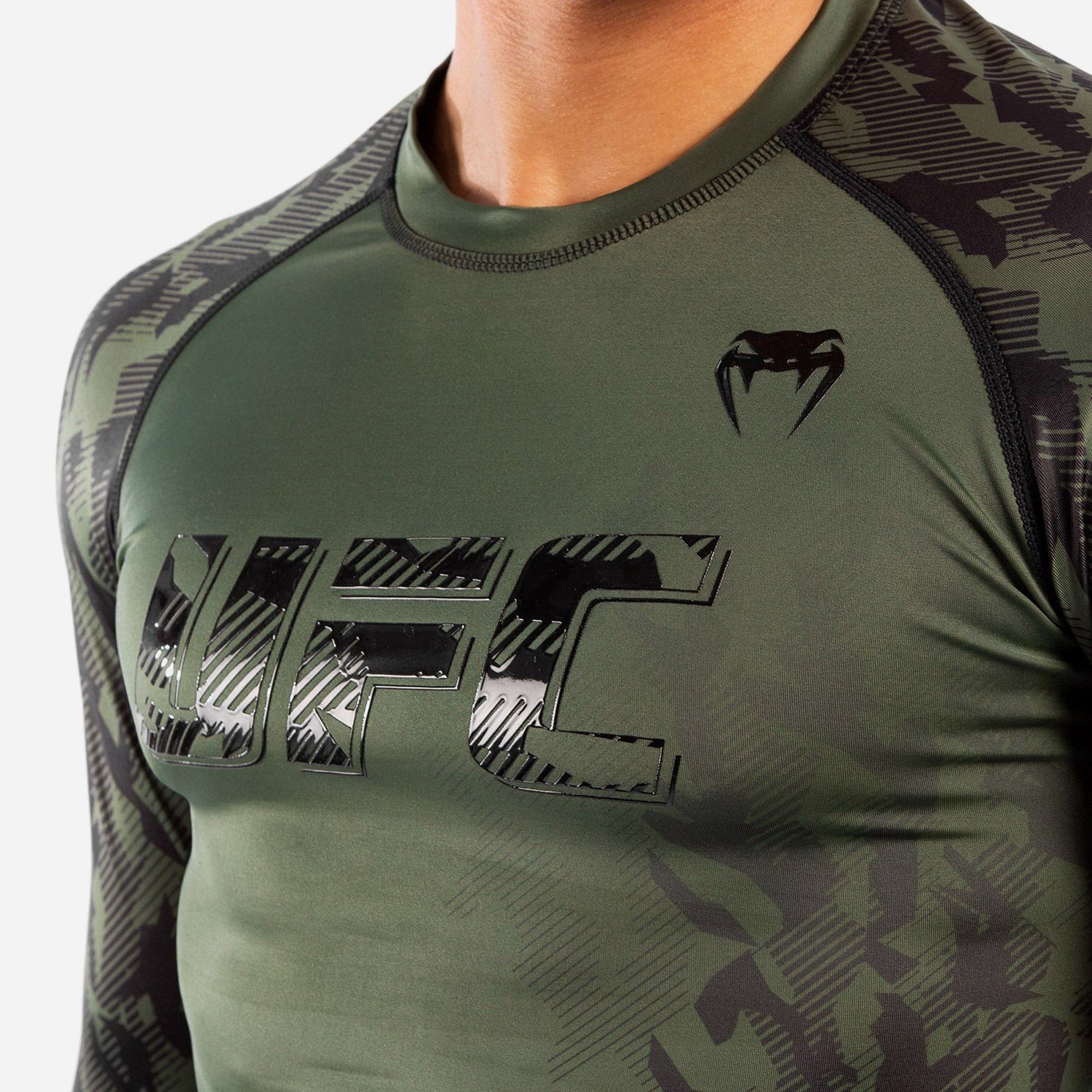 Áo Tay Dài Ôm Thể Thao Nam Venum Official Ufc Fight Week - Xanh Quân Đội - Supersports Vietnam