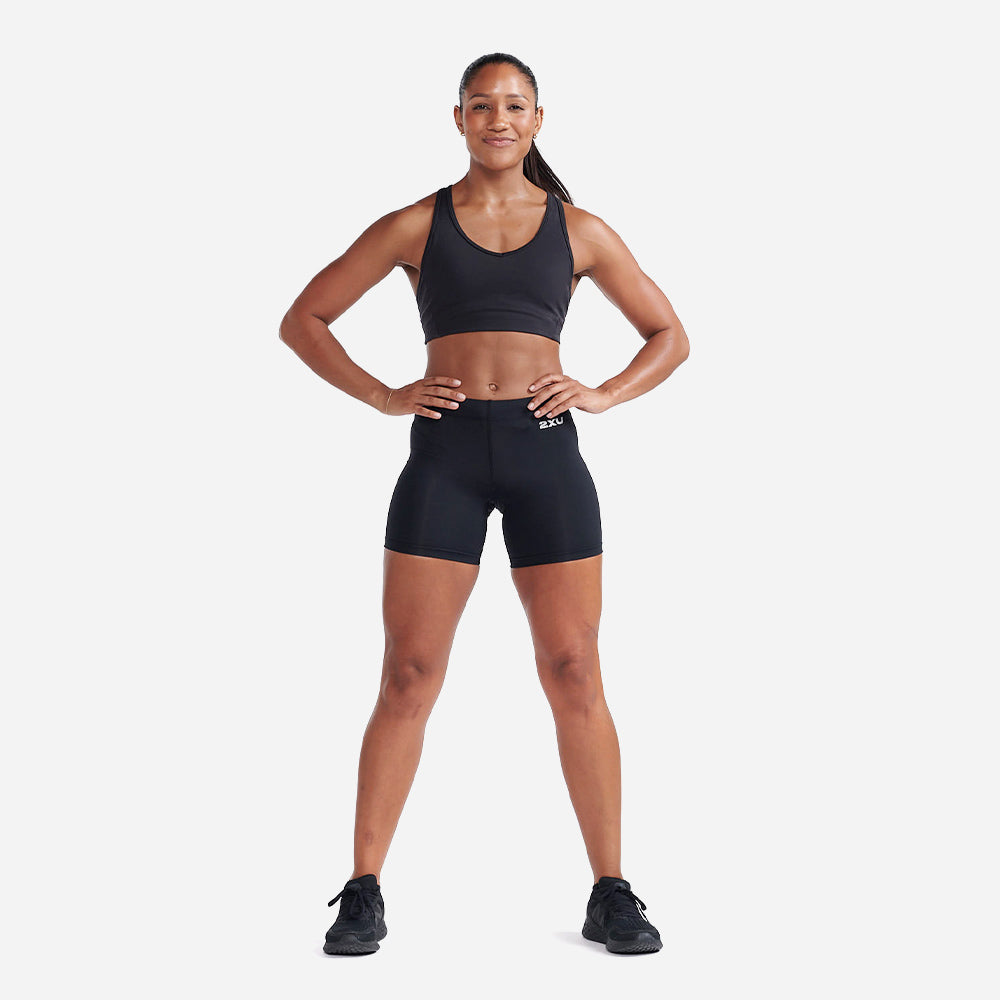 Quần Ngắn Bó Cơ Nữ 2XU Core Compression Game Day - Đen - Supersports Vietnam