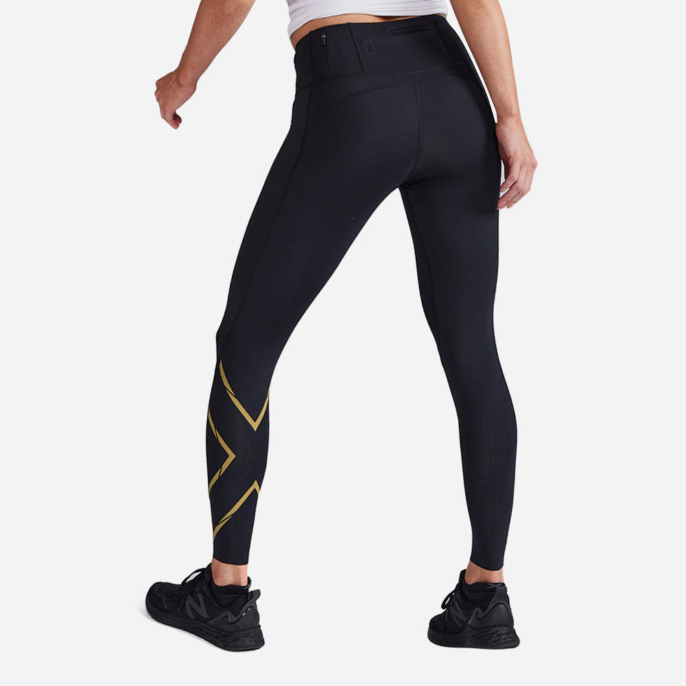 Quần Dài Bó Cơ Nữ 2XU Light Speed Mid-Rise Compression - Đen - Supersports Vietnam