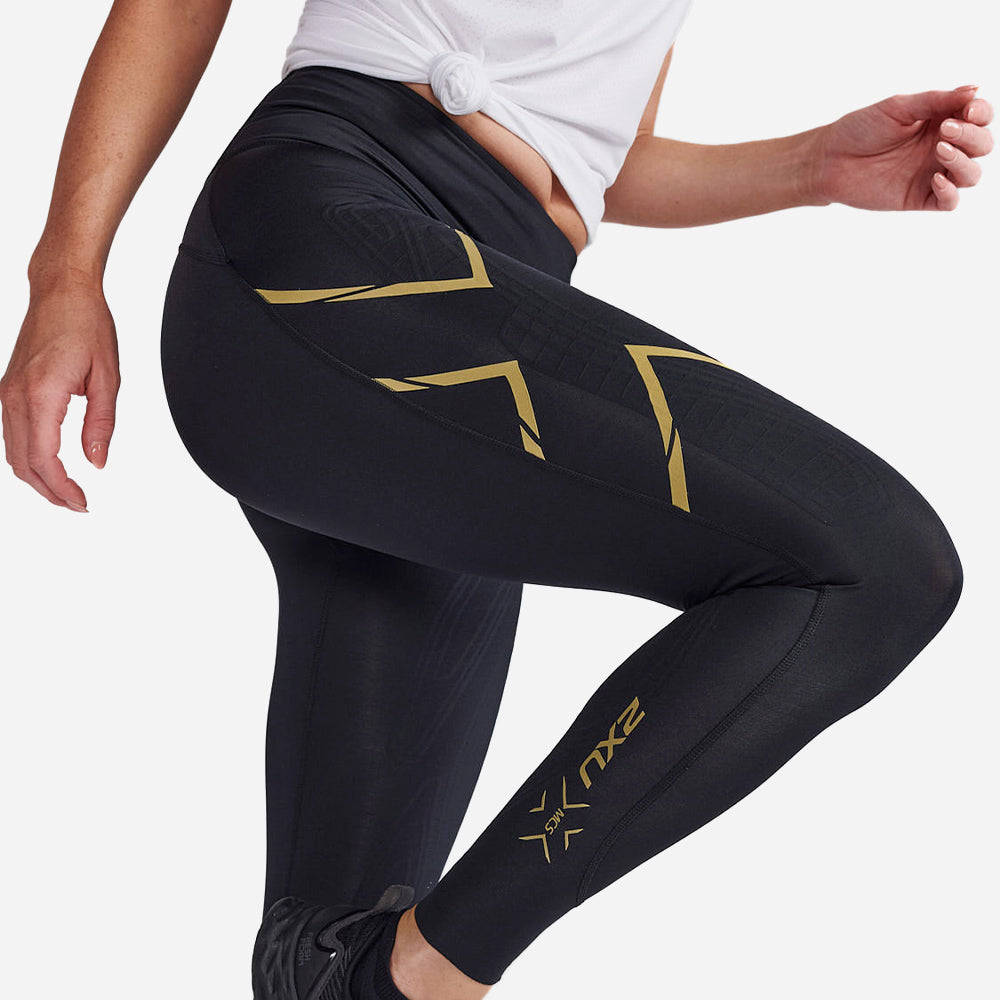 Quần Dài Bó Cơ Nữ 2XU Light Speed Mid-Rise Compression - Đen - Supersports Vietnam