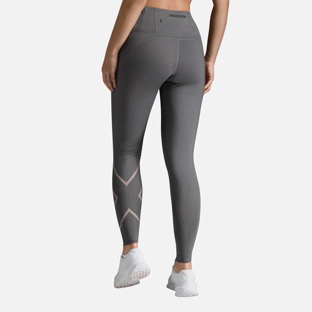 Quần Dài Bó Cơ Nữ 2XU Light Speed Mid-Rise Compression - Xám - Supersports Vietnam