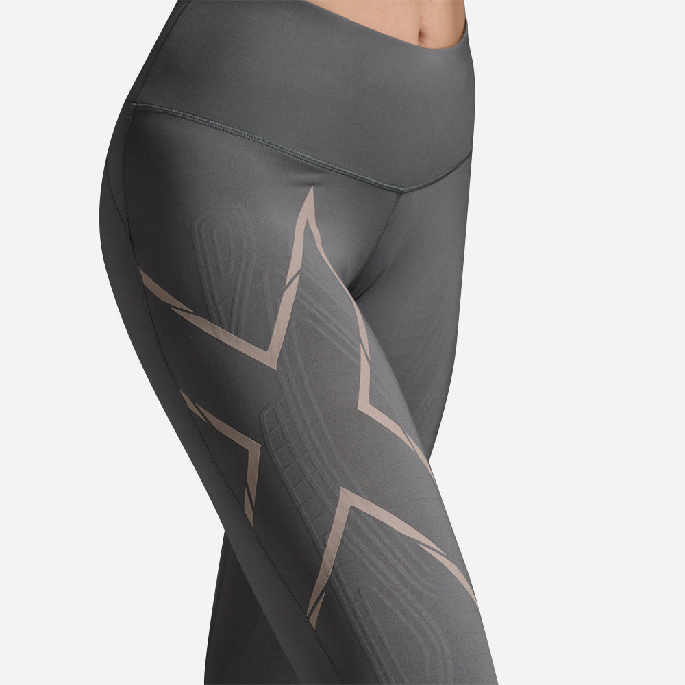 Quần Dài Bó Cơ Nữ 2XU Light Speed Mid-Rise Compression - Xám - Supersports Vietnam