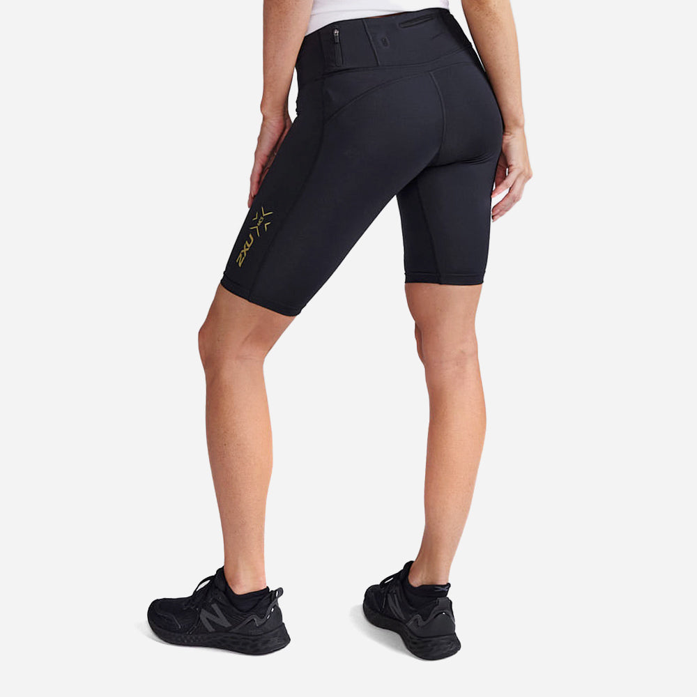 Quần Ngắn Bó Cơ Nữ 2XU Light Speed Mid-Rise Compression - Đen - Supersports Vietnam