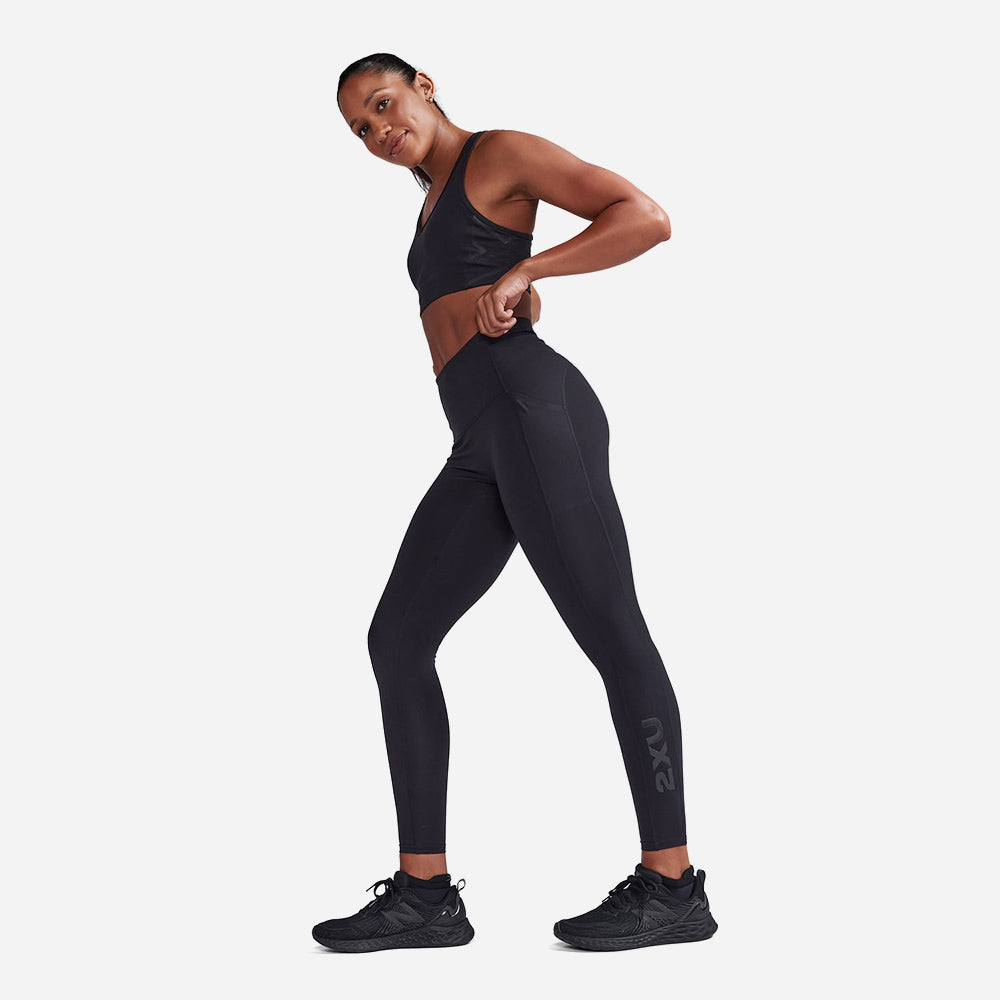 Quần Dài Bó Cơ Nữ 2XU Form Stash Hi-Rise Compression - Đen - Supersports Vietnam