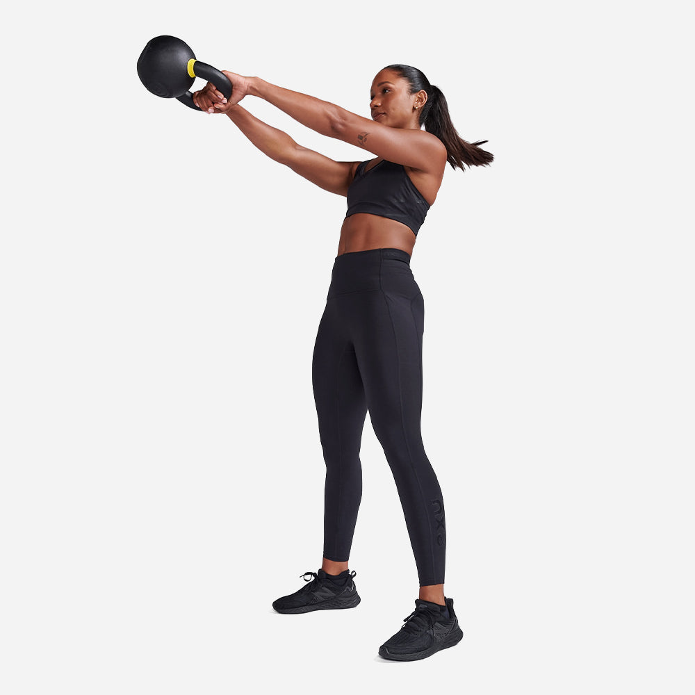 Quần Dài Bó Cơ Nữ 2XU Form Stash Hi-Rise Compression - Đen - Supersports Vietnam