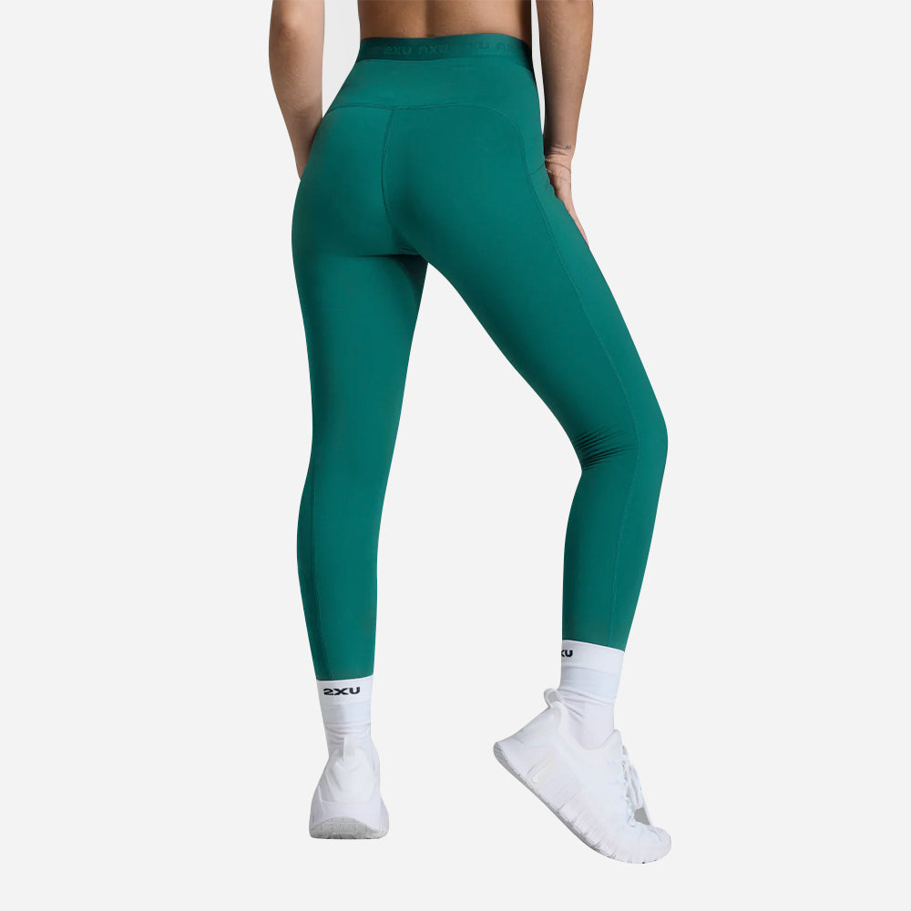 Quần Bó Cơ Chạy Bộ Nữ 2XU Form Stash Hi-Rise Compression - Xanh Lá - Supersports Vietnam