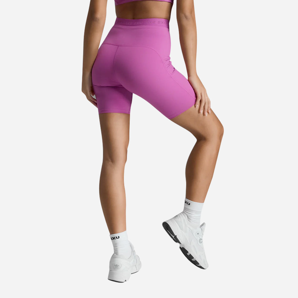 Quần Ngắn Bó Cơ Chạy Bộ Nữ 2XU Form Stash Hi-Rise - Hồng - Supersports Vietnam