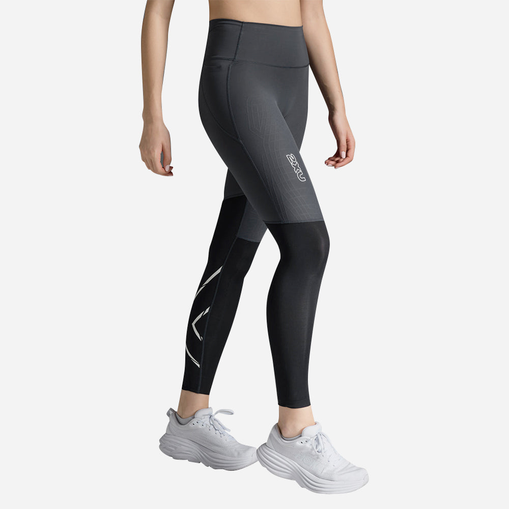 Quần Dài Bó Cơ Nữ 2XU Light Speed React Hi-Rise Compression - Xám - Supersports Vietnam