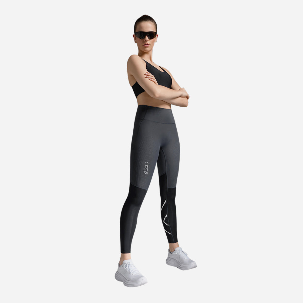 Quần Dài Bó Cơ Nữ 2XU Light Speed React Hi-Rise Compression - Xám - Supersports Vietnam