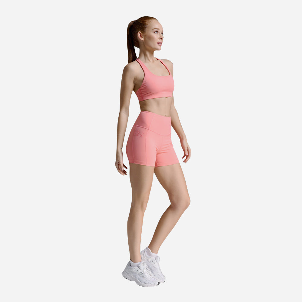 Quần Ngắn Bó Cơ Nữ 2XU Form Hi-Rise - Hồng - Supersports Vietnam