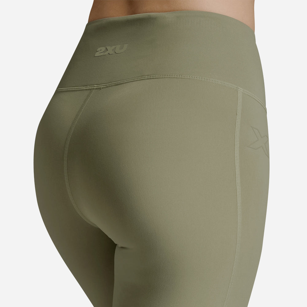 Quần Dài Bó Cơ Nữ 2XU Form Hi-Rise - Xanh Quân Đội - Supersports Vietnam