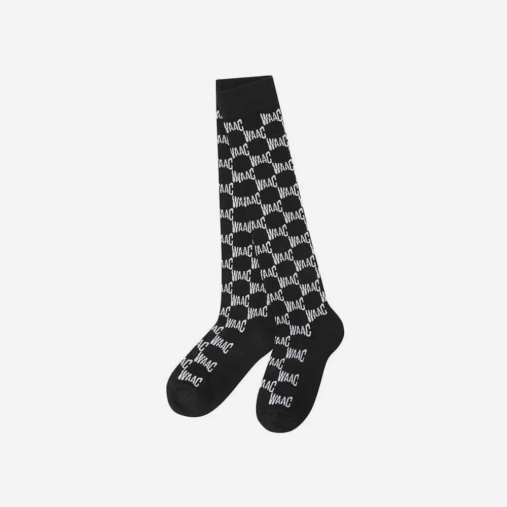 Vớ Golf Nữ Waac Pattern Knee - Đen - Supersports Vietnam