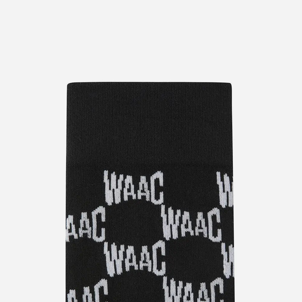 Vớ Golf Nữ Waac Pattern Knee - Đen - Supersports Vietnam