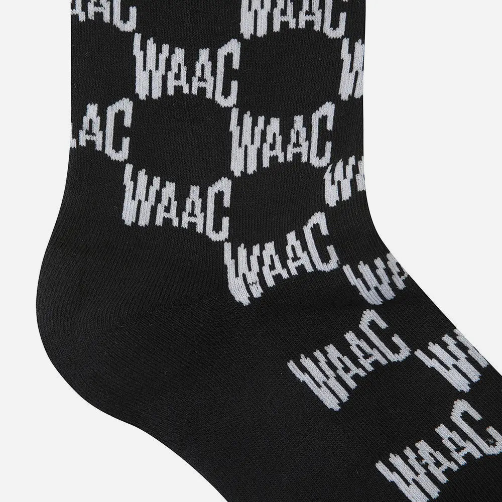 Vớ Golf Nữ Waac Pattern Knee - Đen - Supersports Vietnam